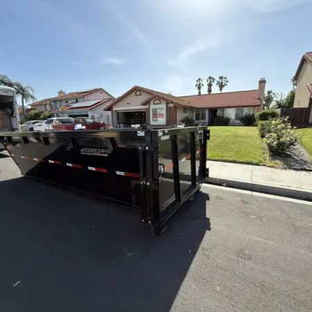 Residential driveway dumpster rental delivery