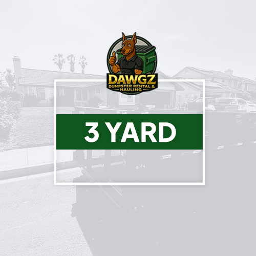Three yard dumpster rental hauling